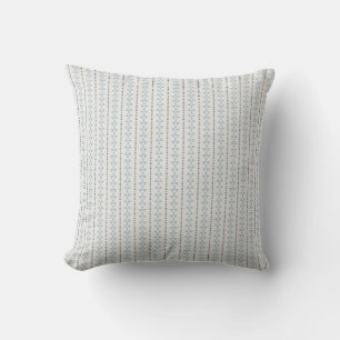 Sophisticated stripes in blue and offwhite cushion