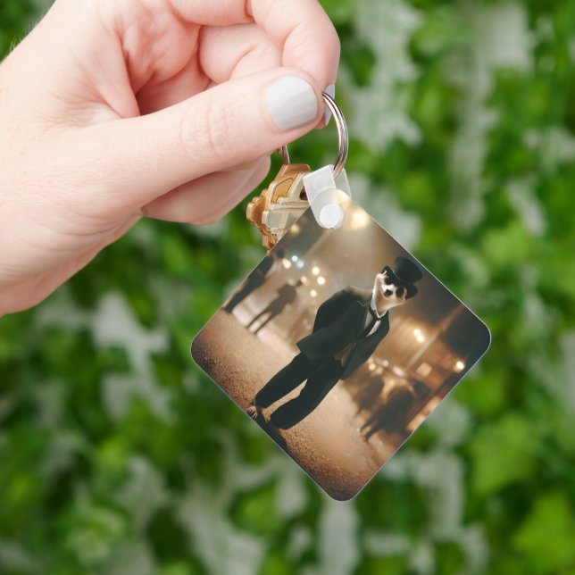 Sophisticated Suricates: Meerkat’s Black Tie Event Key Ring (Hand)