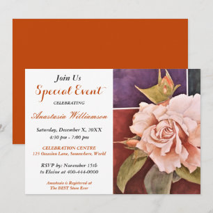 SOPHISTICATED SURPRISE PARTY EVENT INVITE