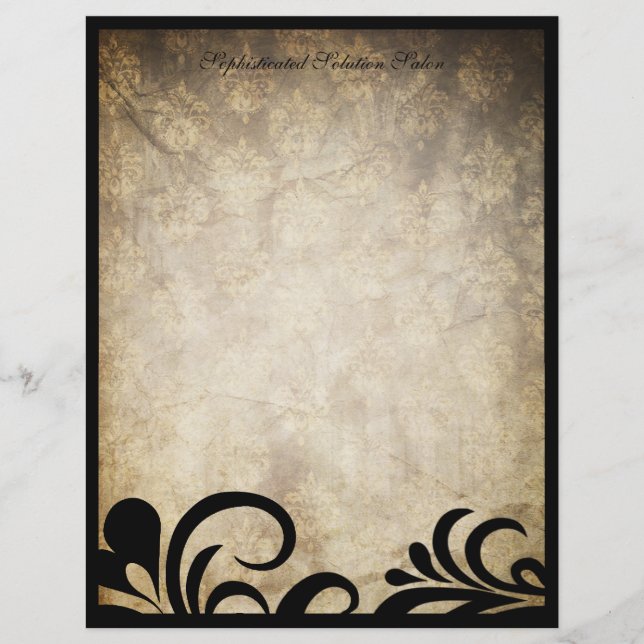 Sophisticated Swirl Letterhead (Front)