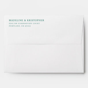 Sophisticated Teal Typographic Envelope