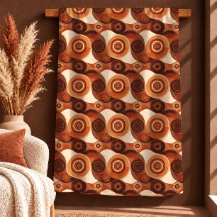 Sophisticated Terracotta Brown Artistic Design Bla Fleece Blanket