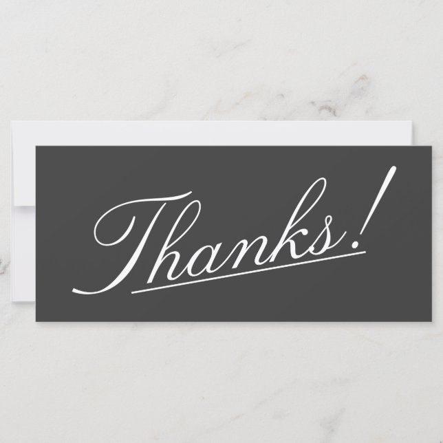 Sophisticated "Thanks!" Card (Front)