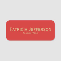 Sophisticated Tomato Red Gold Minimalist