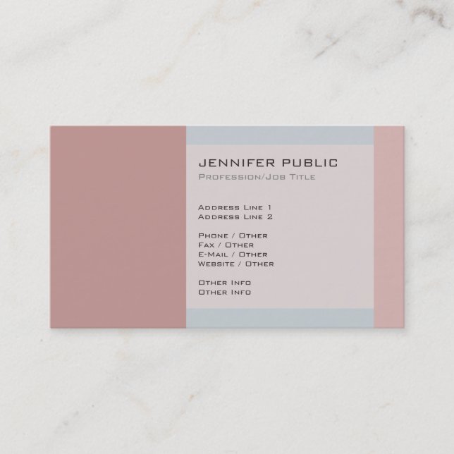 Sophisticated Vintage Colours Harmony Business Card (Front)
