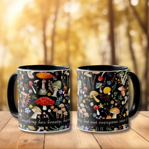 Sophisticated Vintage Woodland Mushroom Forest Mug