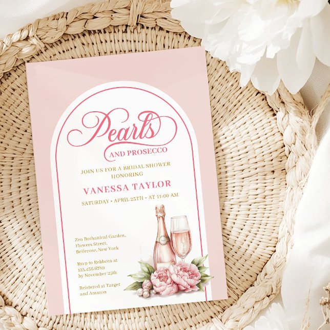 Sophisticated Watercolor Blush Bridal Invitation (Sophisticated Watercolor Blush Bridal Invitation)