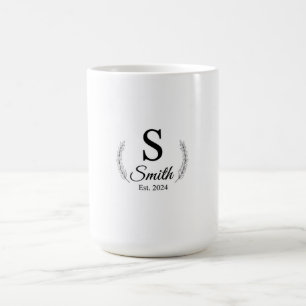 Sophisticated Wedding Date Keepsake   Customisable Coffee Mug