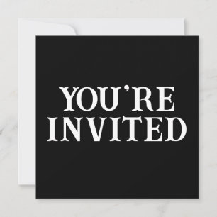 Sophisticated Wedding Invitation Card in Black