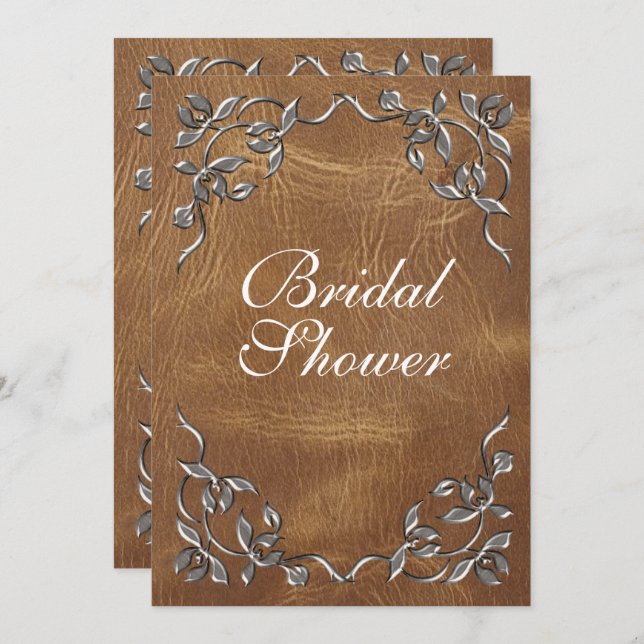Sophisticated Western Bridal Shower Invitation (Front/Back)