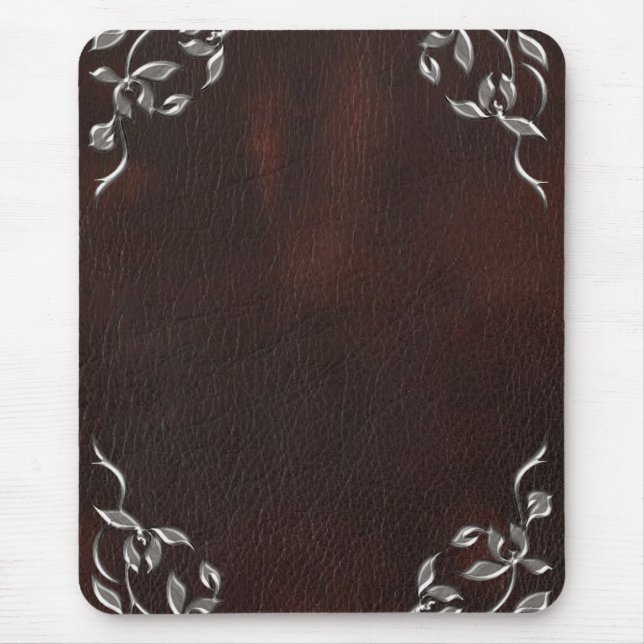Sophisticated Western Leather Wedding Mouse Mat (Front)