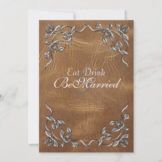 Sophisticated Western Rehearsal Dinner Invitations (Front)