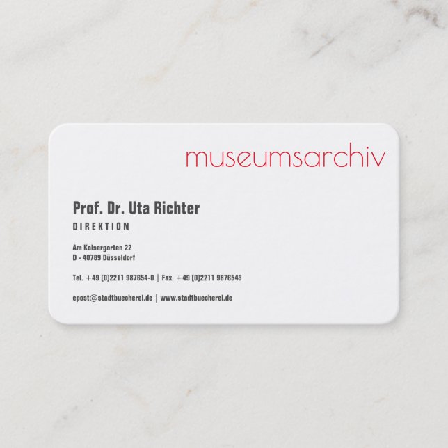 Sophisticated with black and red business card (Front)