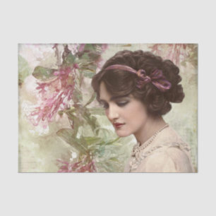 Sophisticated Young Victorian Woman Portrait Tissue Paper