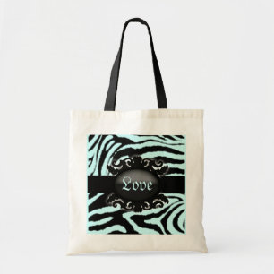 Sophisticated  Zebra Print monogram Tote Bag