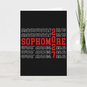 Sophomore 2027 Ck To School First Day Of 10th Grad Card