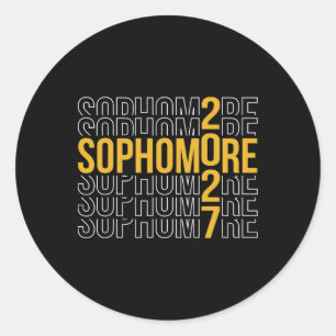 Sophomore 2027 Ck To School First Day Of 10th Grad Classic Round Sticker