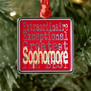 Sophomore Extraordinaire Metal Tree Decoration