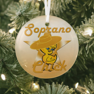 Soprano Chick #10 Glass Tree Decoration
