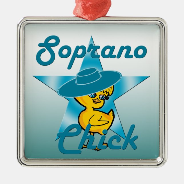 Soprano Chick #7 Metal Tree Decoration (Front)