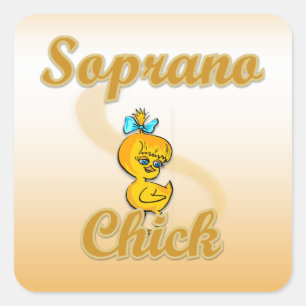 Soprano Chick Square Sticker
