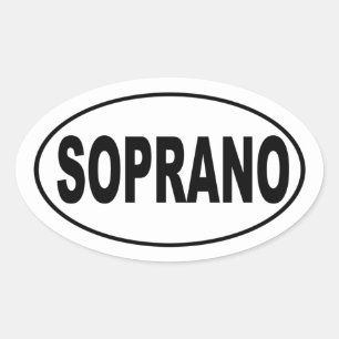Soprano Music Lover Oval Sticker