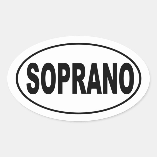 Soprano Music Lover Oval Sticker (Front)