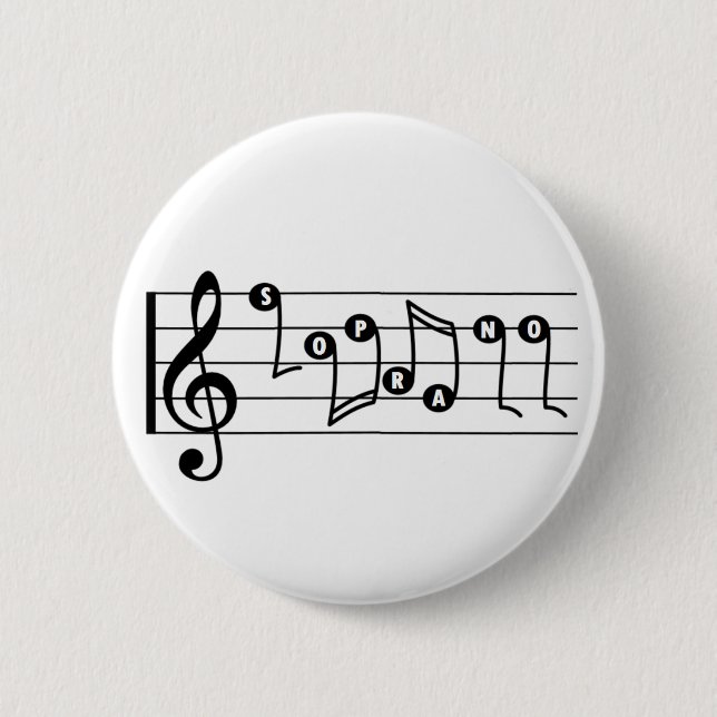 Soprano Singer Musical Button (Front)