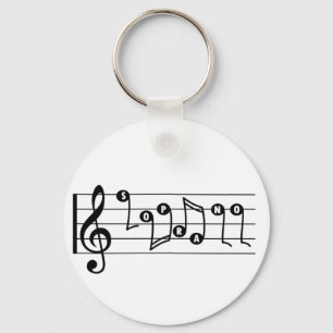 Soprano Singer Musical Keychain