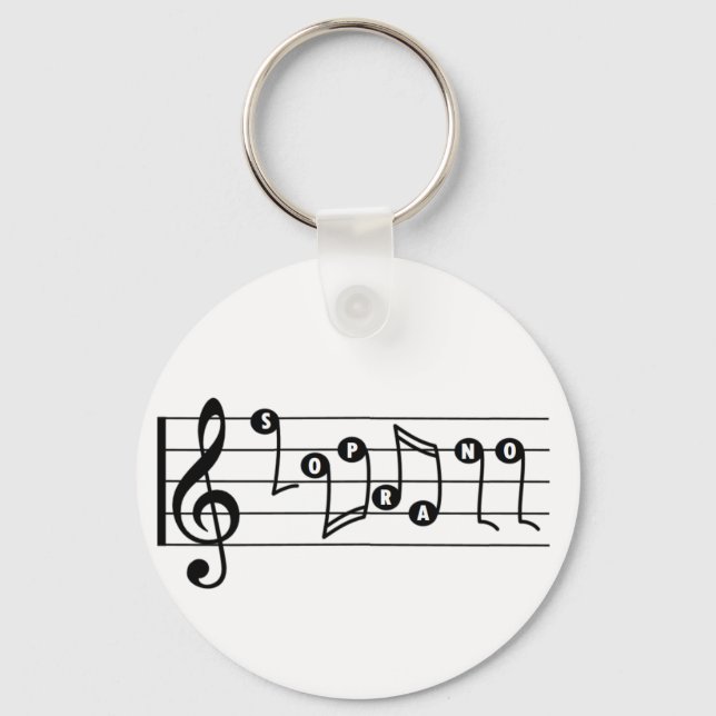 Soprano Singer Musical Keychain (Front)