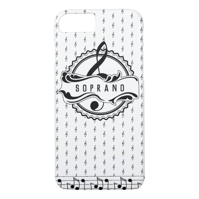 Soprano Singer Musical Note Phone Case (Back)