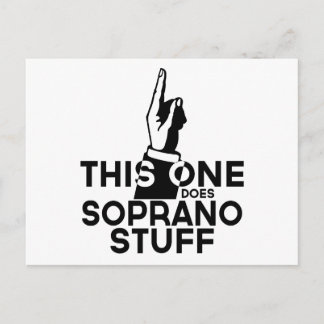 Soprano Stuff - Funny Soprano Music Postcard