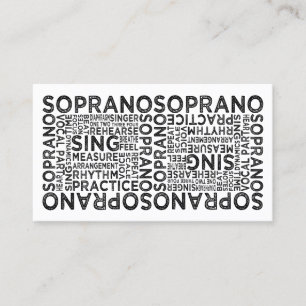 Soprano Typography Business Card