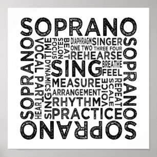 Soprano Typography Poster
