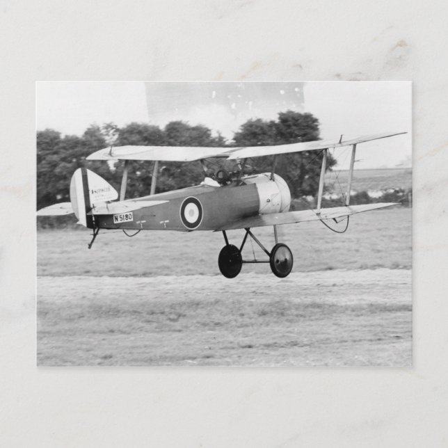 Sopwith Aircraft Taking Off Postcard (Front)