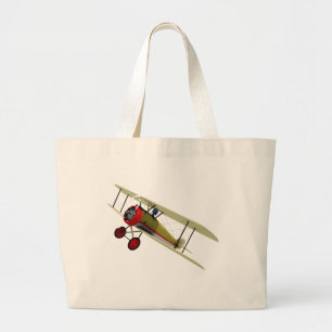 Sopwith Camel and Pilot Large Tote Bag