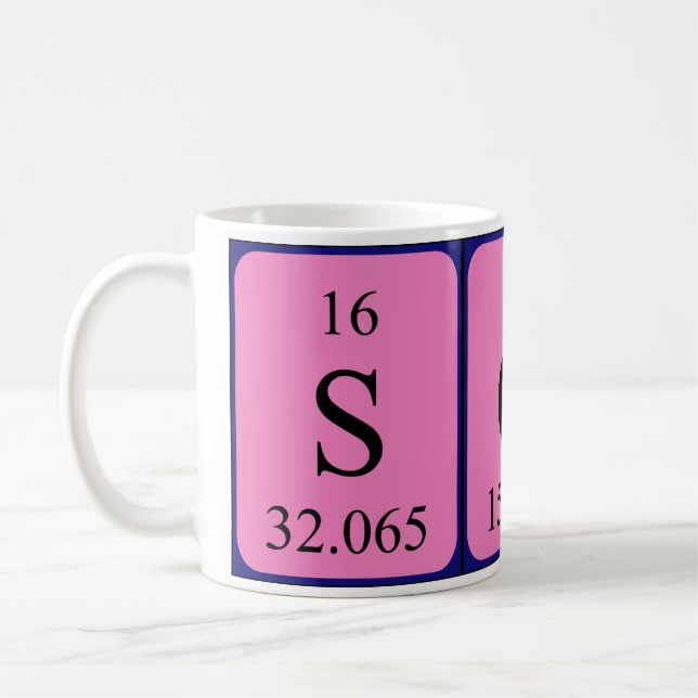 Sora periodic table name mug (Left)