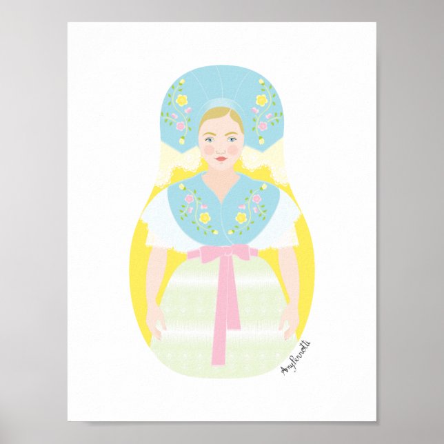 Sorb, Wend, Lusatian Matryoshka Poster (Front)