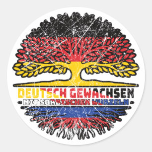 Sorben Sorbisch Deutsch Germany Baum Root Classic Round Sticker