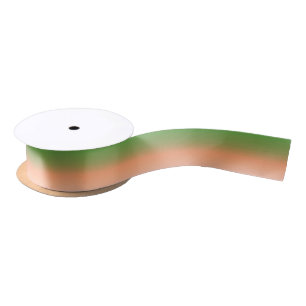 Sorbert Pink Green Ribbon Satin Ribbon