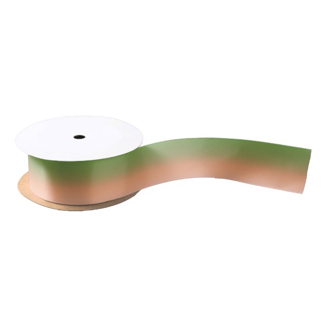 Sorbert Pink Green Ribbon Satin Ribbon (Spool)