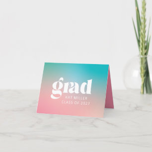 Sorbet Gradient Graduation Thank You Card