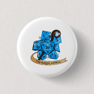 Sorcerer Dice Design 3 Cm Round Badge