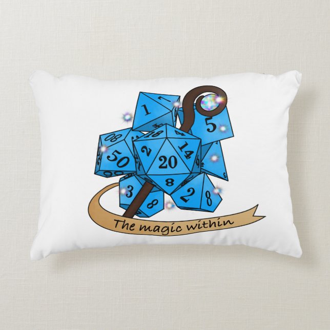 Sorcerer Dice Design Decorative Cushion (Front)