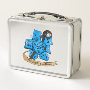 Sorcerer Dice Design Metal Lunch Box
