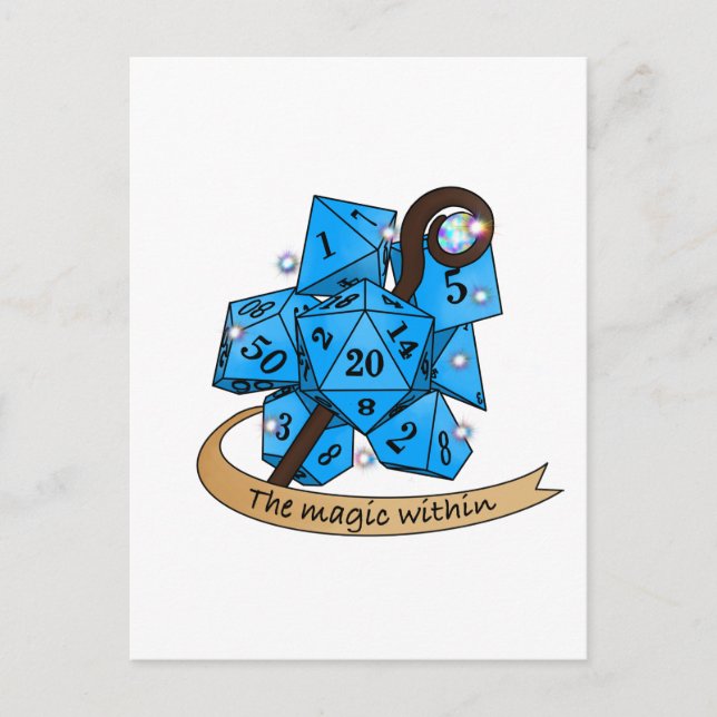 Sorcerer Dice Design Postcard (Front)
