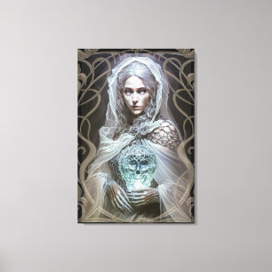 Sorceress, Dark Fantasy Female, Oracle Canvas Print