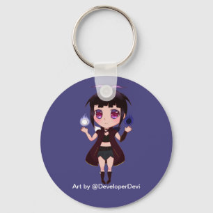 Sorceress Halcy Keychain (Round)