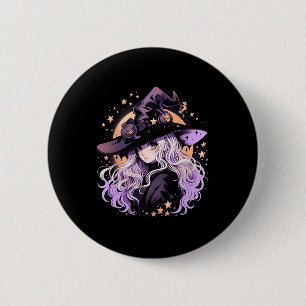 Sorceress Secrets Halloween Witch Illustration  6 Cm Round Badge
