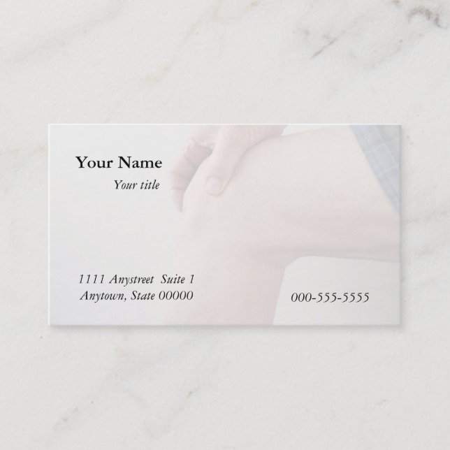 sore knee business card (Front)
